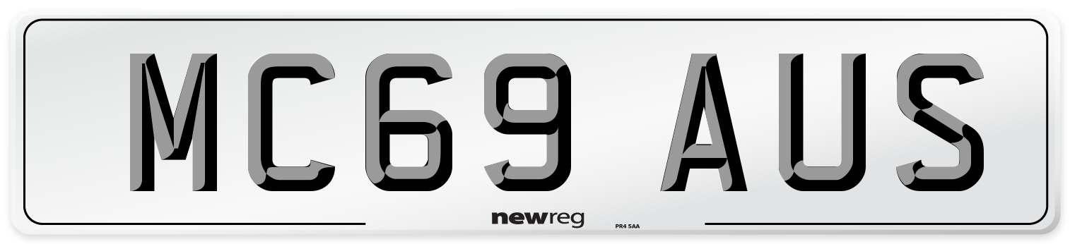 MC69 AUS Number Plate from New Reg